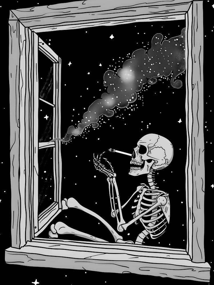 Skeleton In The Window 1