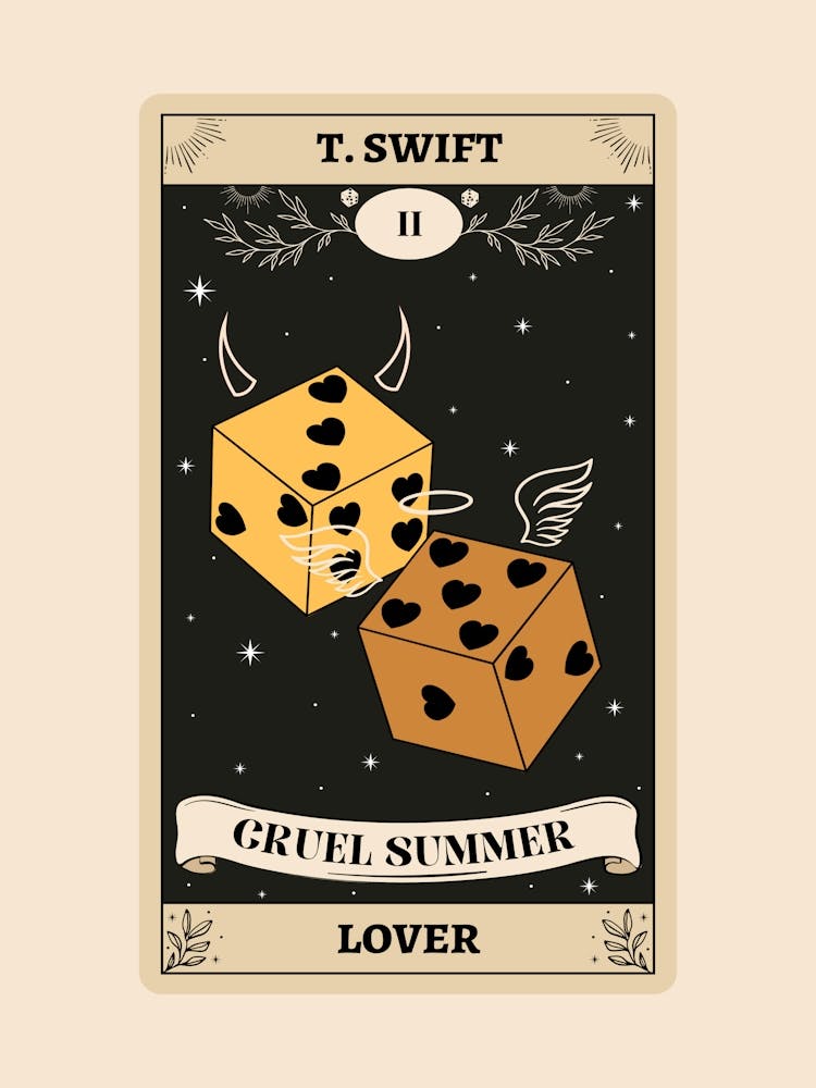 Taylor Swift Cruel Summer Tarot Card