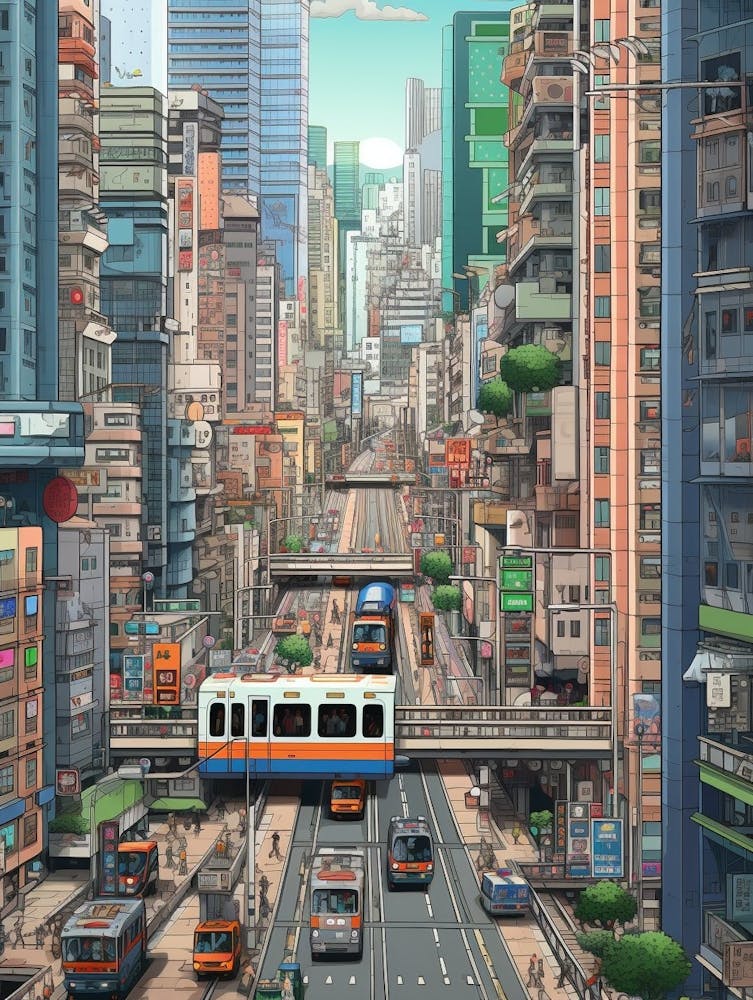 Hong Kong Pixel Art 1