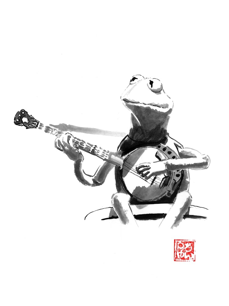 Kermitt The Frog and his banjo