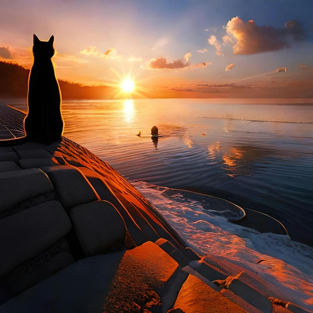 Sunset Cat