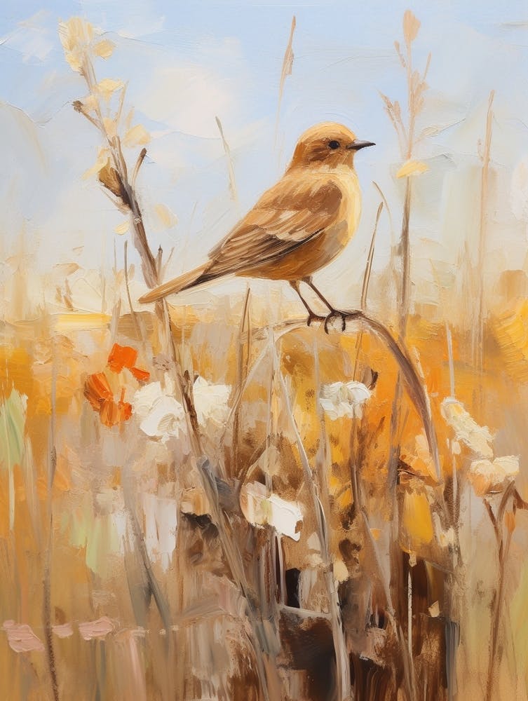 Bird Painting Cowbird 3