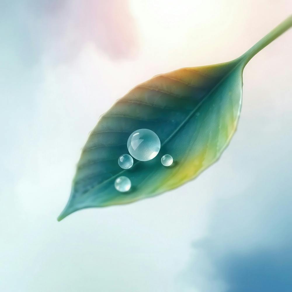 Water Droplet On A Leaf