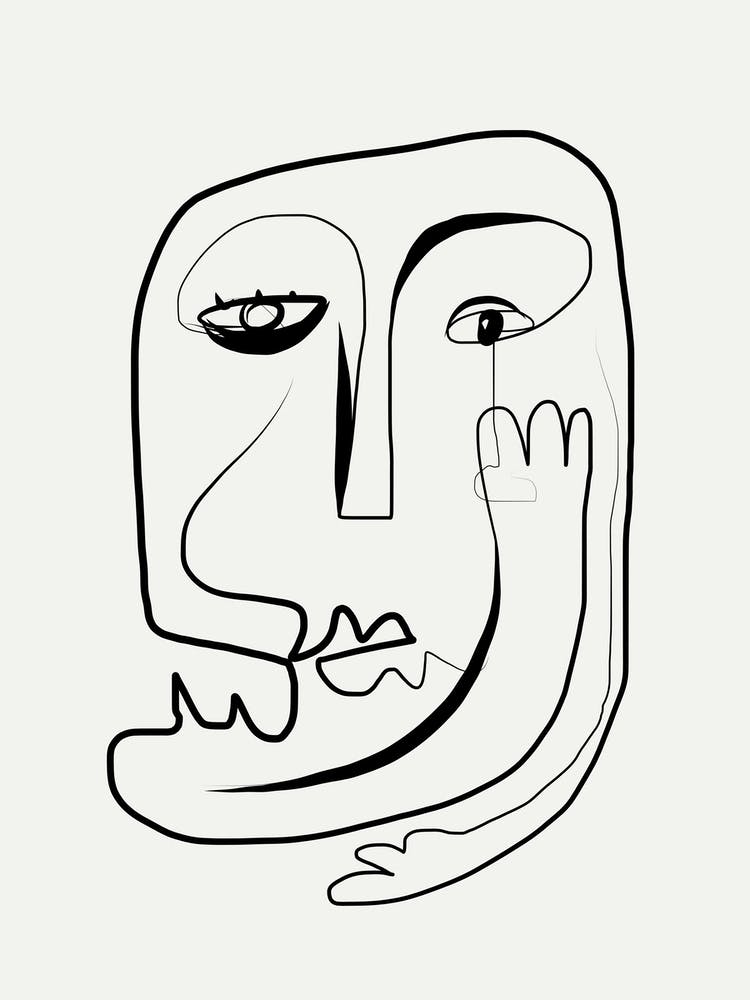 Line Art Portrait Sketch