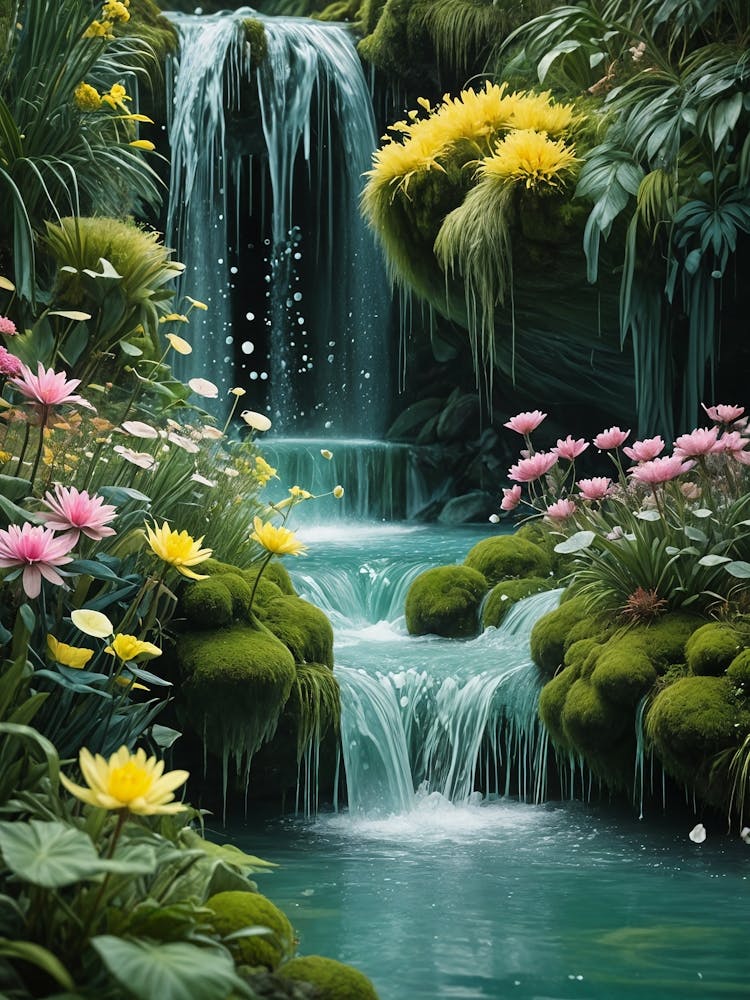 Cascade éthérée dans la jungle no2