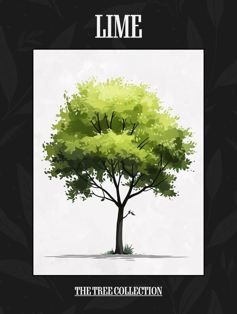 Lime Tree Pixel Illustration 3 Poster