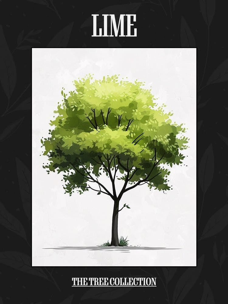 Lime Tree Pixel Illustration 3 Poster