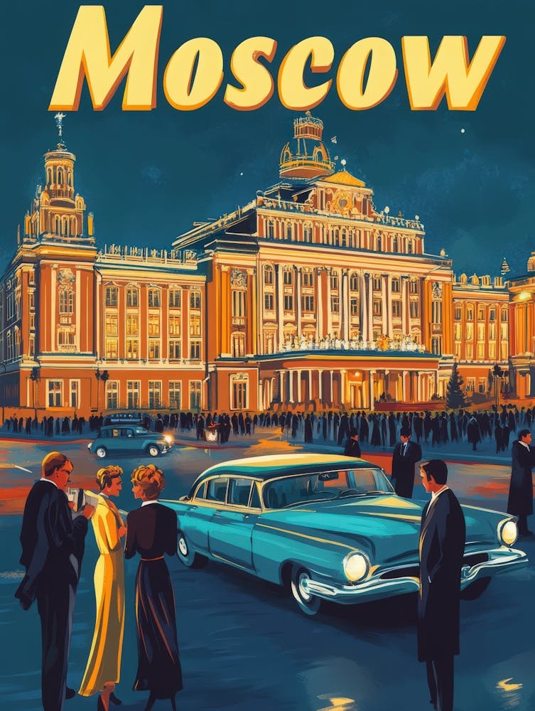 Aihrgdesign Ein Retro Reiseplakat für Moskau 1