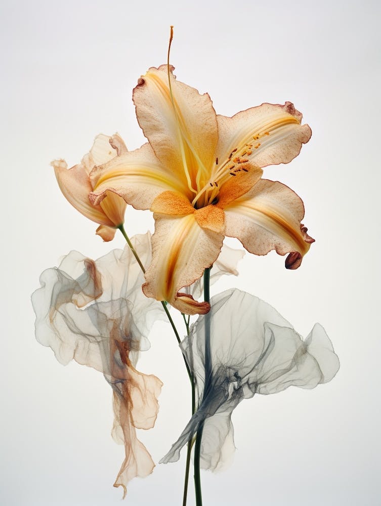 Pressed Flower Botanical Art Lily 3