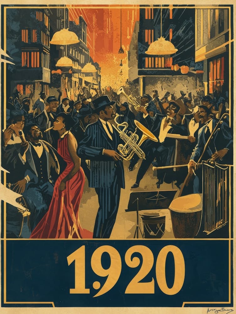 Aihrgdesign A Vintage Art Poster Celebrating The Harlem Renai 071078d4 Dba3 451a 8341 5cf30cd1f284 3