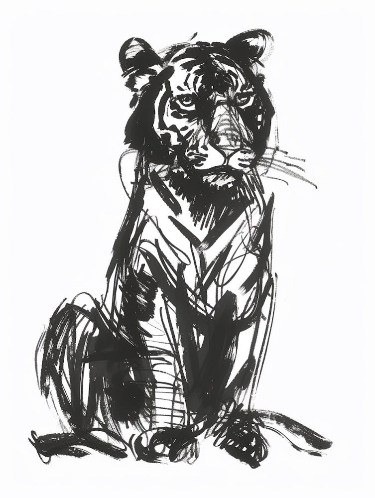 B&W Siberian Tiger