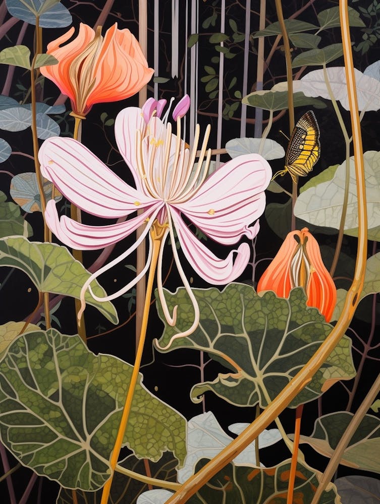 Flower Illustration Honeysuckle 3