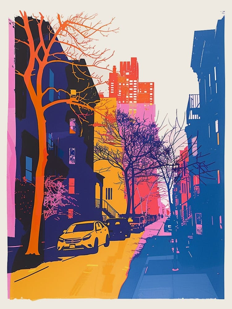 Chelsea New York Colourful Silkscreen Illustration 2