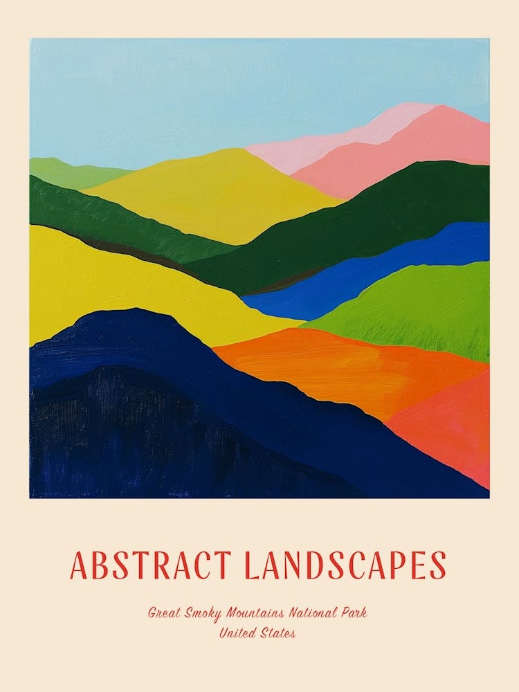 Colourful Abstract Great Smoky Mountains National Park Usa 3 Poster
