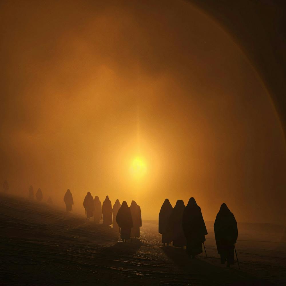 People Walking In The Snow