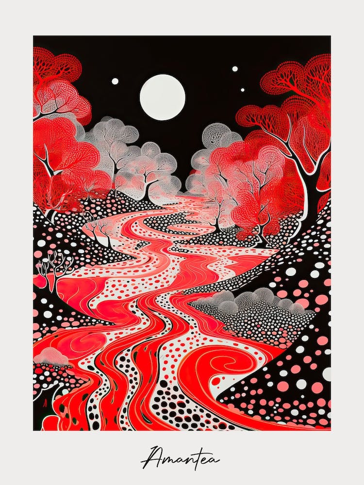 Poster Of Amantea, Italy, Illustration In The Style Of Pop Art 2