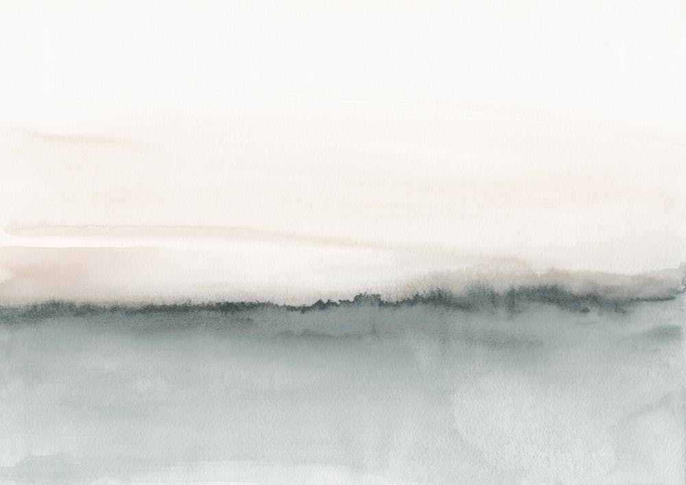Watercolor Landscape 16 Gray And Soft Coral