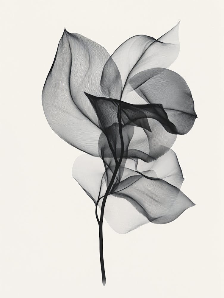 Black And White Leaf