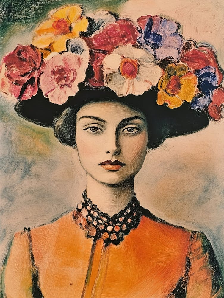 Woman With A Flower Hat