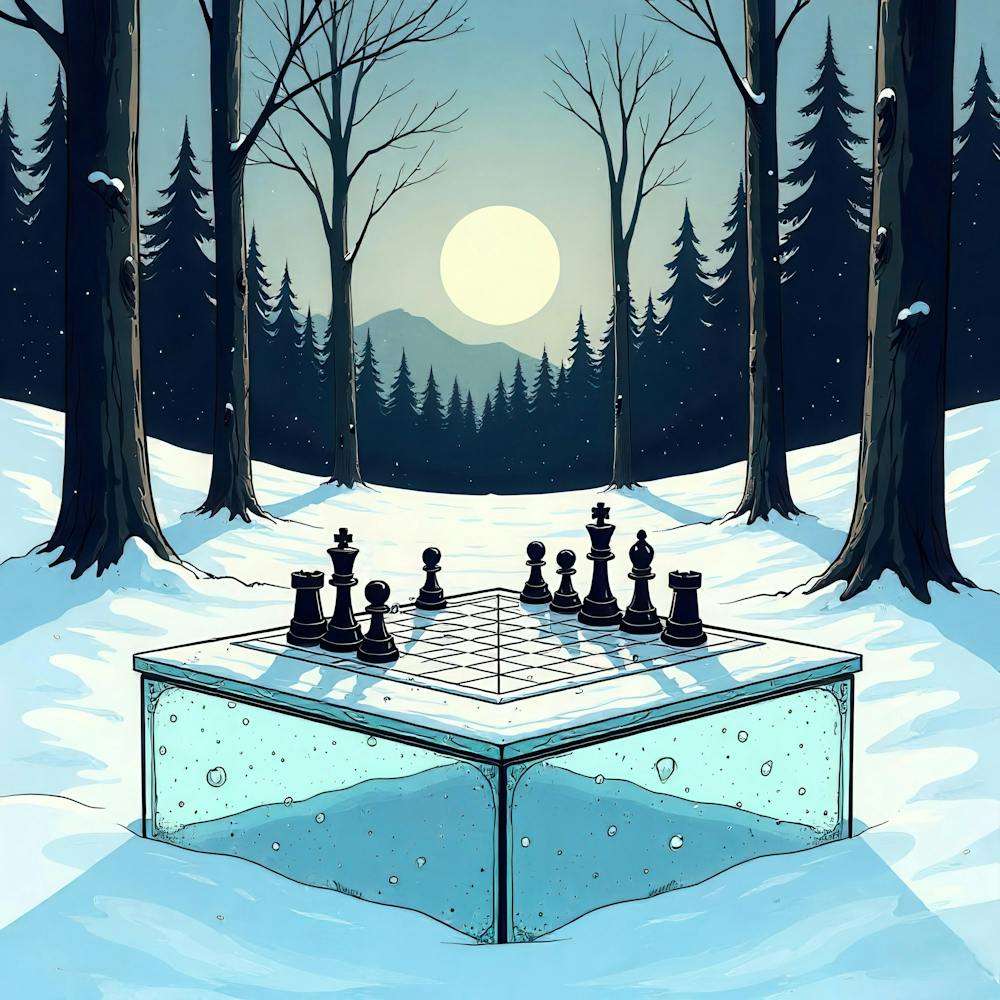 Chess In The Snow