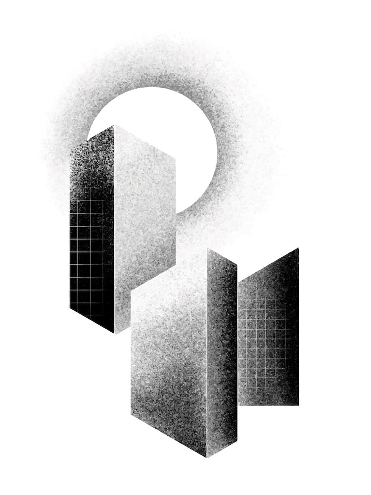 Minimal Monochrome City