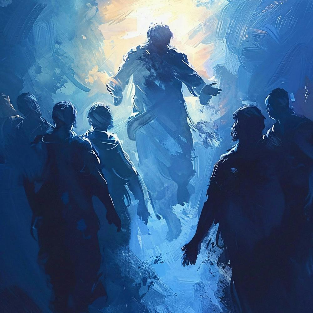 Depiction Of The Transfiguration With Glowing Light Etherea