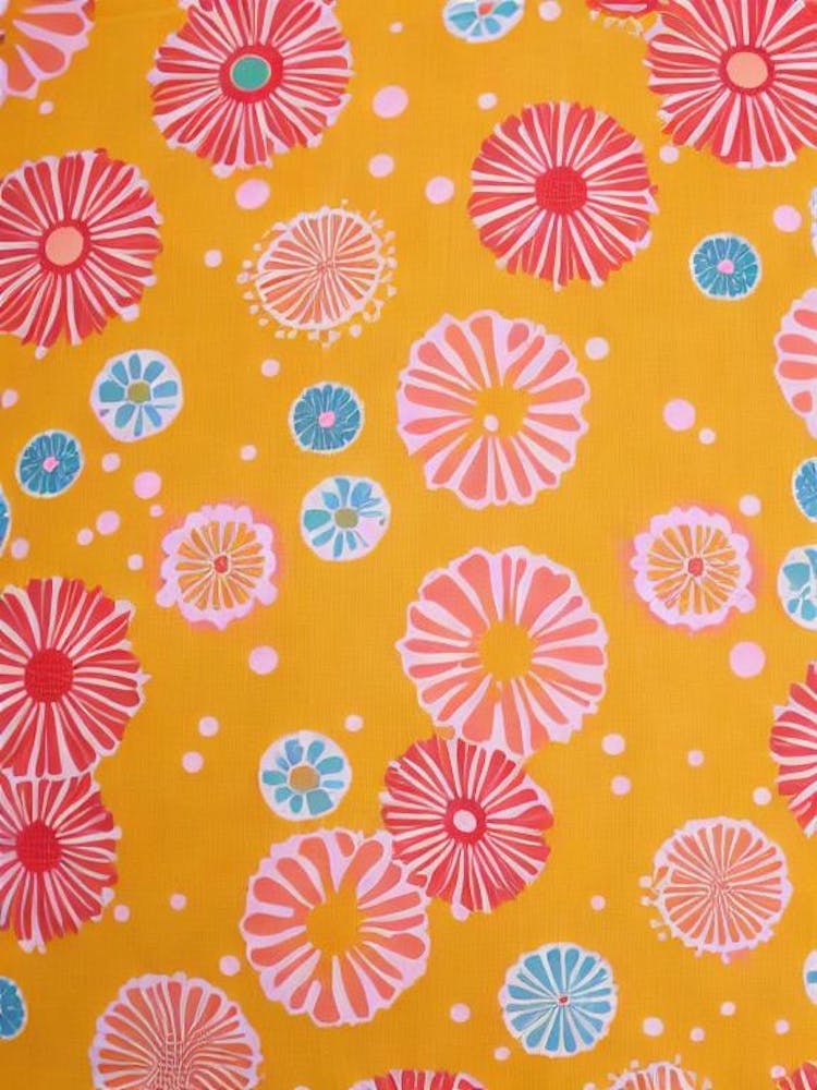 Umbrella Tree Floral Print Retro Pattern 1 Flower