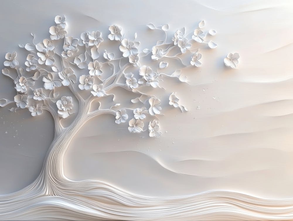 3d White Tree Artwork 1