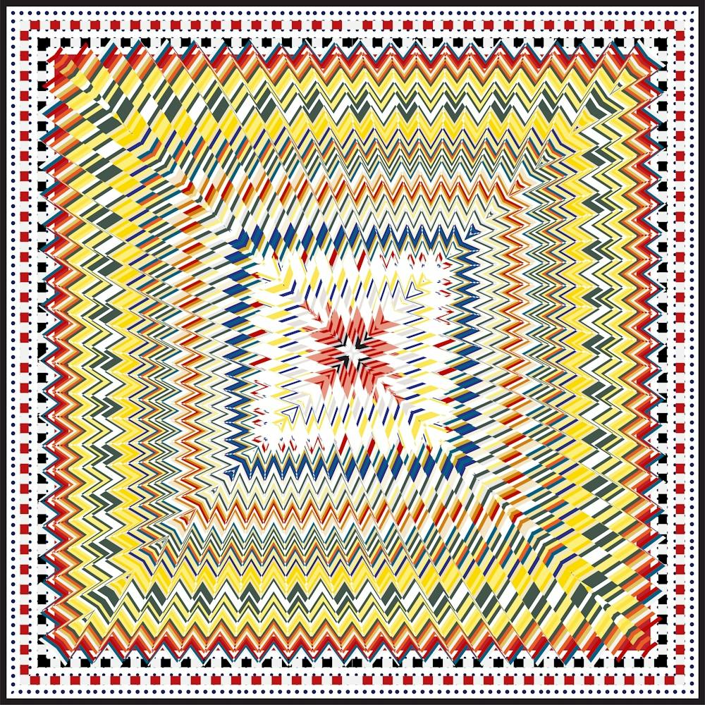 Mid Century Modern Geometric in Retro Zigzag Pattern