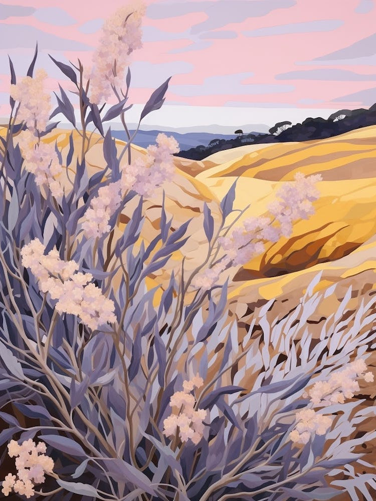 Lavender 2 Flower Painting