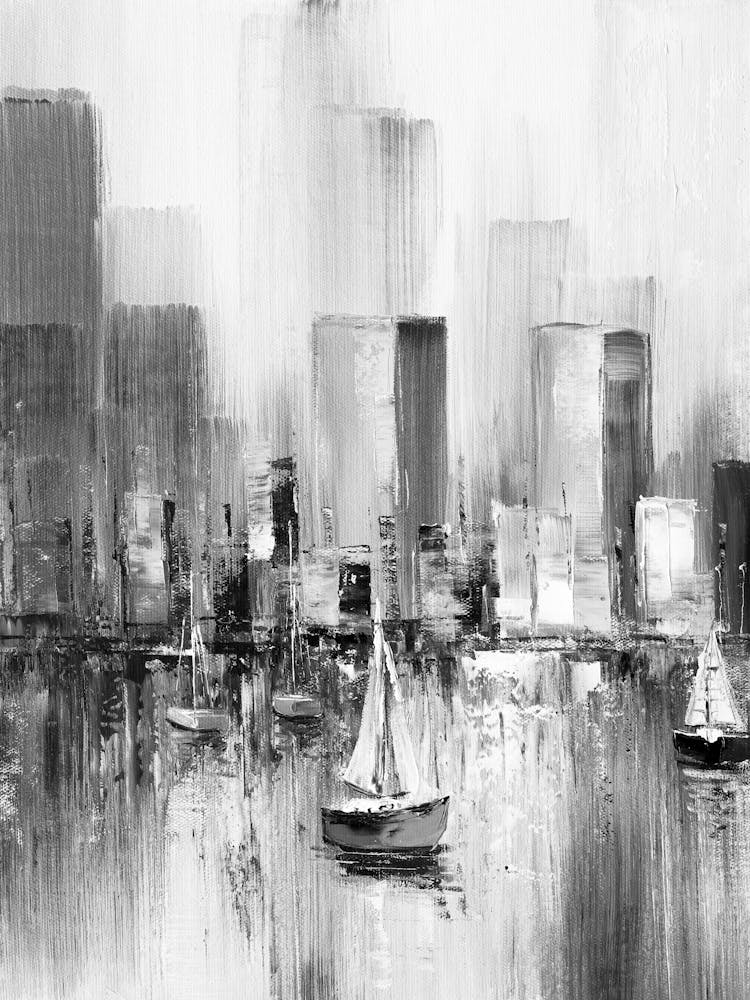 Black And White Cityscape 1