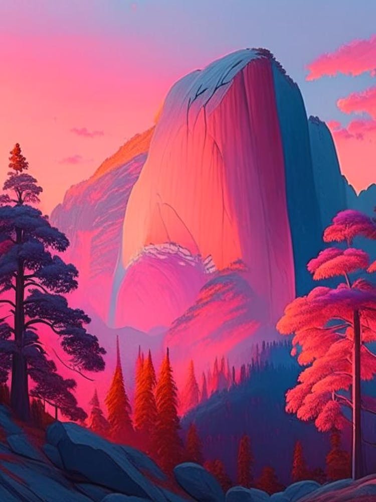 The Yosemite National Park, Dreamy Sunset
