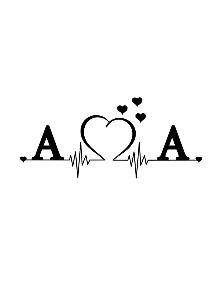 Personalized Couple Name Initial A And A