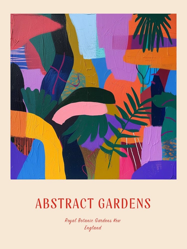 Colourful Gardens Royal Botanic Gardens Kew United Kingdom 1 Red Poster