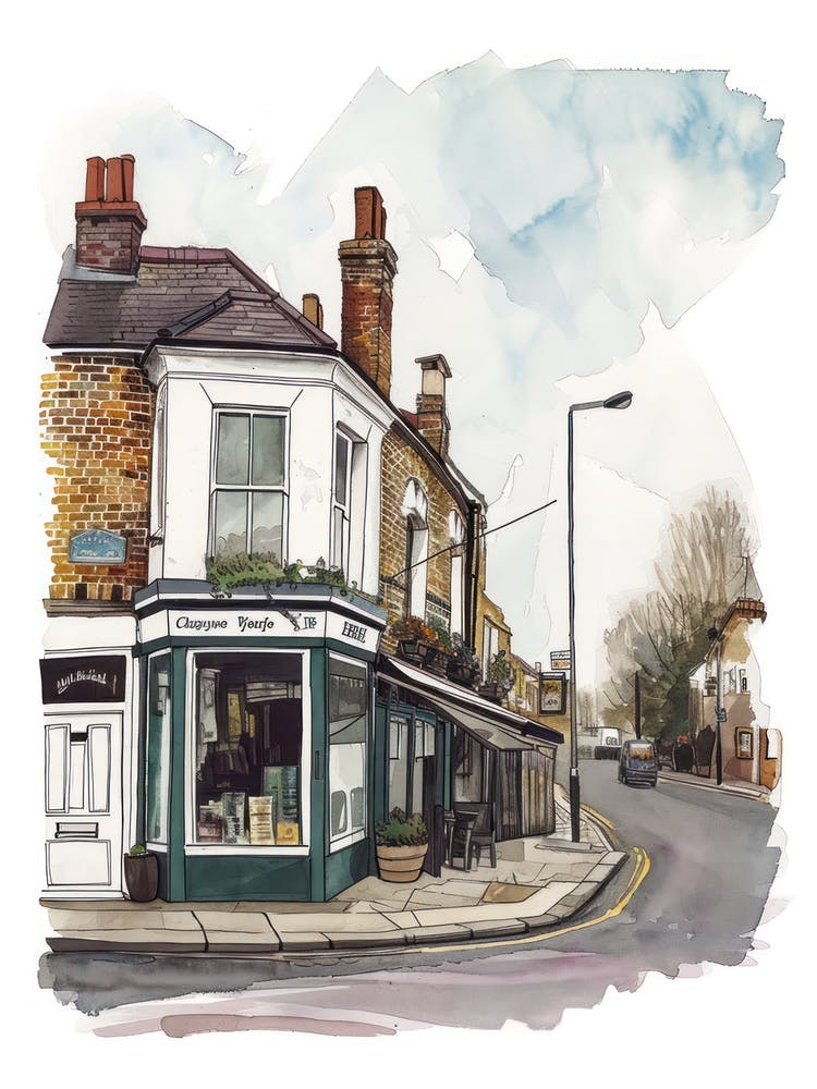 Ealing London Borough   Street Watercolour 3