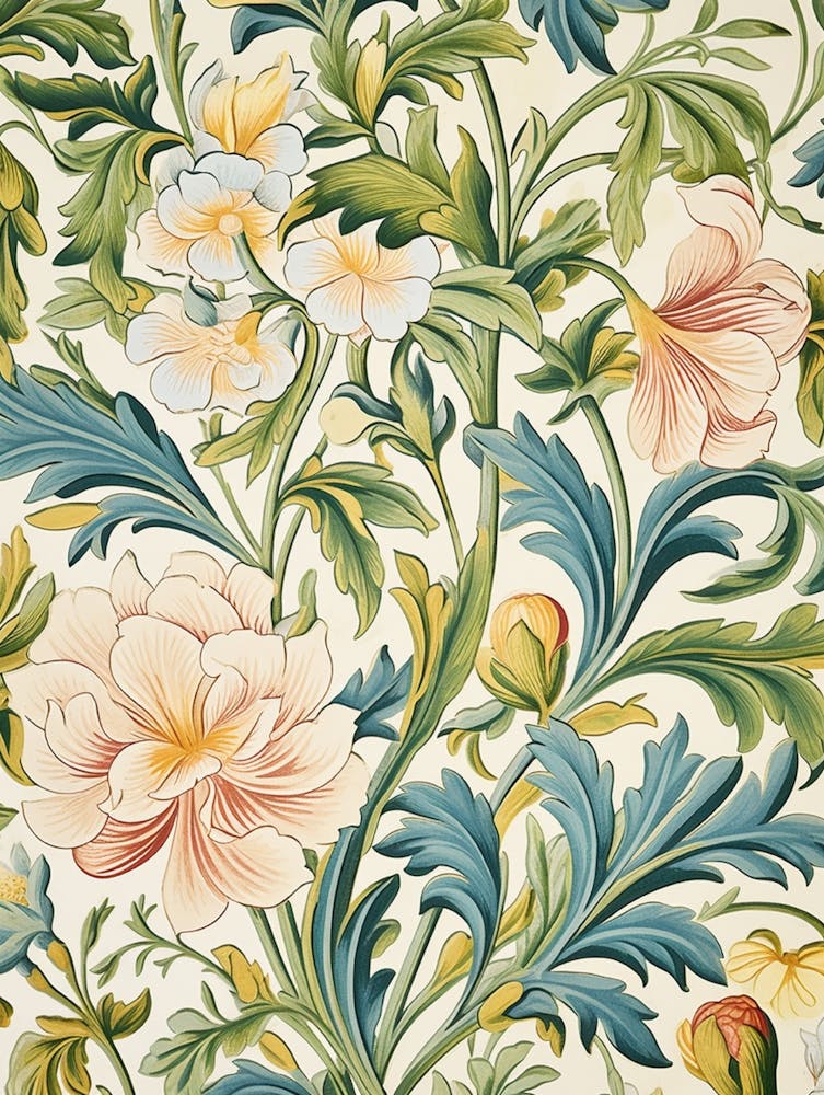 William Morris Blumen-Tapete