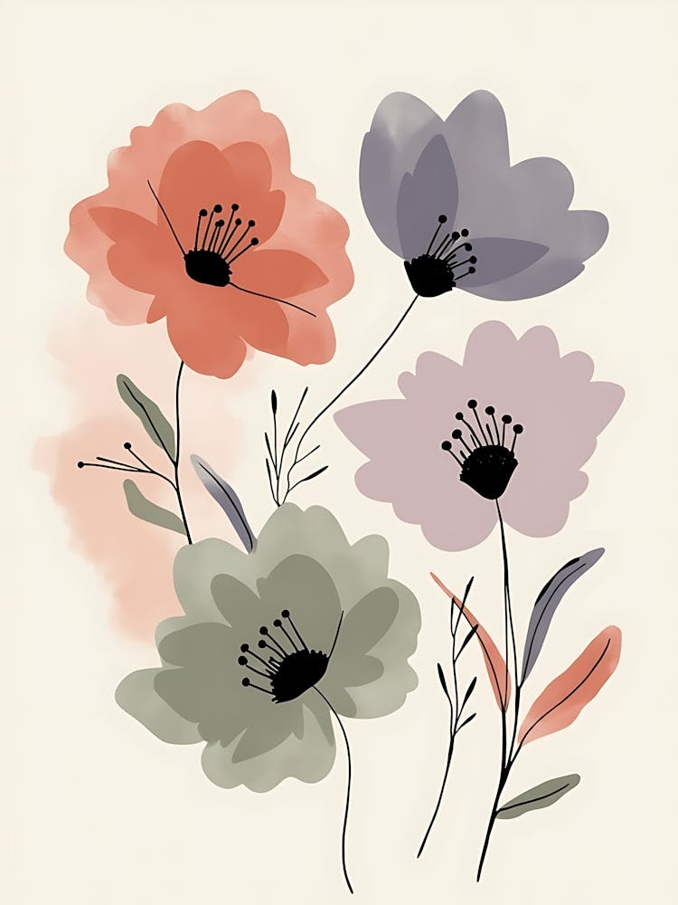 Elegant Watercolor Flower Display