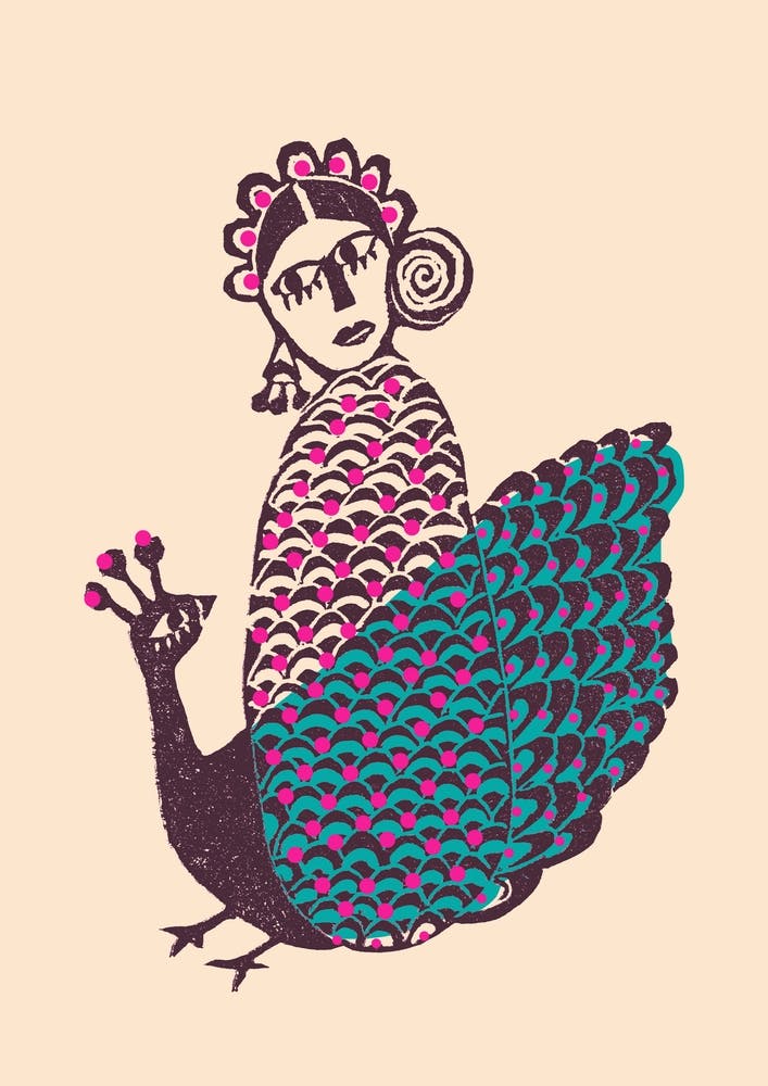 Lady And The Peacock