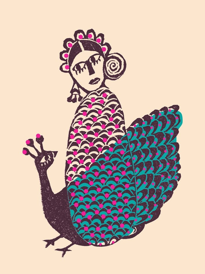 Lady And The Peacock