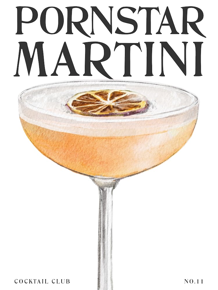Watercolour Pornstar Martini