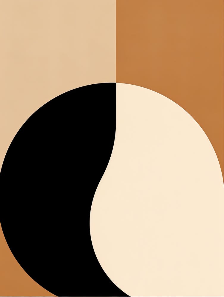 Bauhaus Dreamscape: Beige Whirlwind Circles, Boho