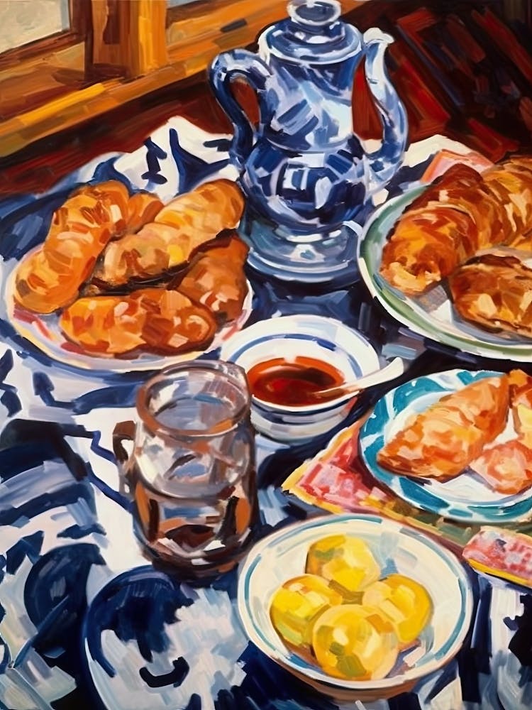 Croissant Painting 4