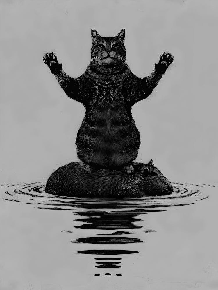 Cat In Water