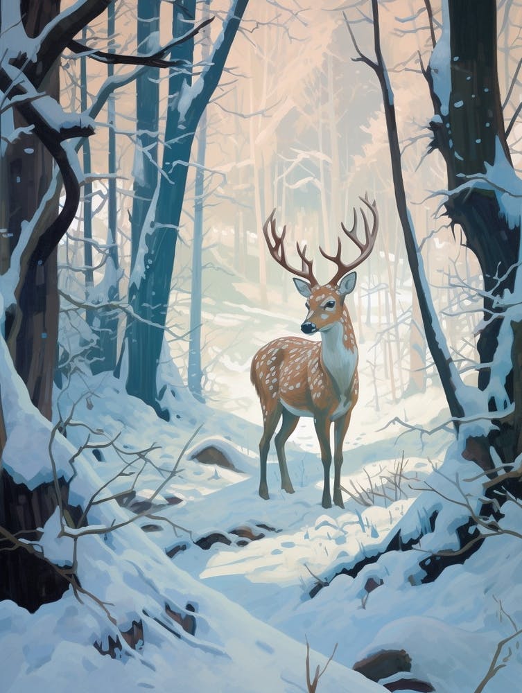 Winter Fawn 1 Illustration