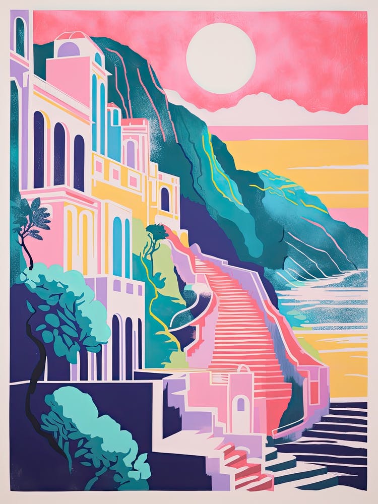 Capri In Risograph Style 2