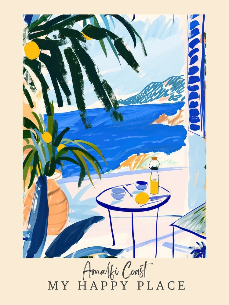 My Happy Place Amalfi Coast 0 Travel Poster