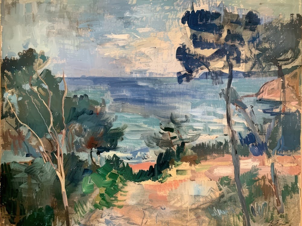 Waves Of Wonder Painting Inspired By Paul Cezanne