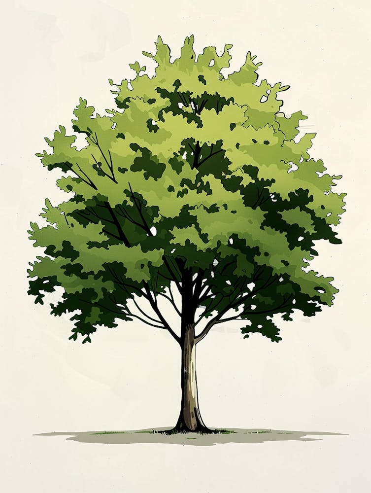 Maple Tree Pixel Illustration 2