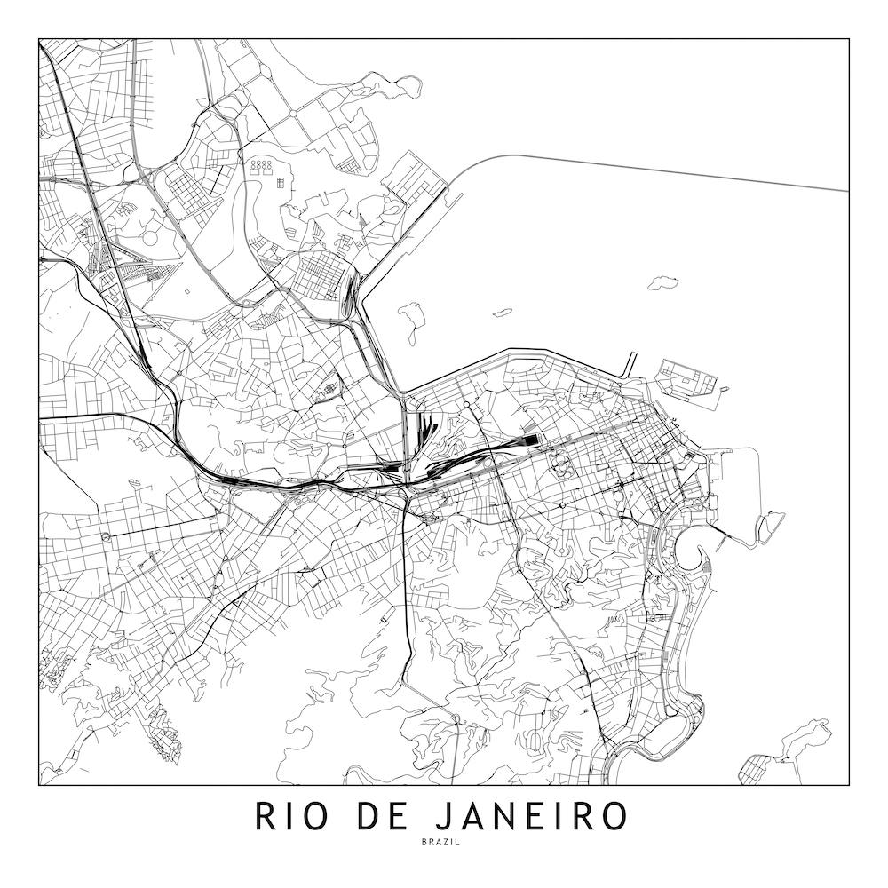 Rio De Janeiro Map Line