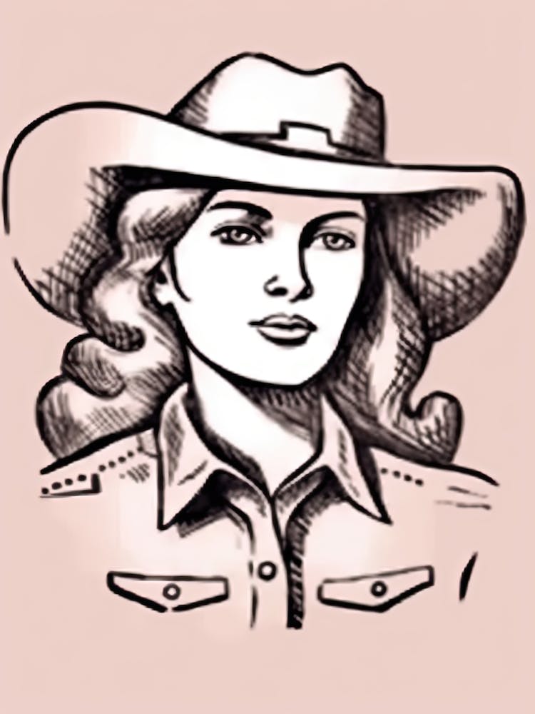 Cowgirl Portrait Pink 3